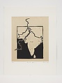 Atlas of My World (Six Works), Zarina (American, born Aligarh, India 1937–2020 London), Portfolio of 6 woodcuts with Urdu text printed in black on Indian handmade paper